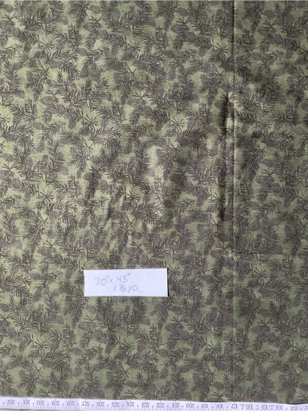 Moda Making New Friends Fabric Deb Strain Pine Bough Sage Green Cotton 1.8 Yards